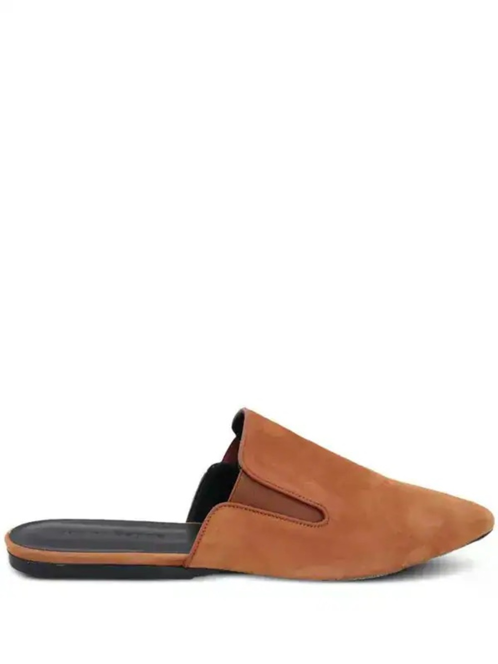 Jenni Kayne Suede Pointed Toe Mule Flats Cognac Brown Size 39 - Picture 2 of 8